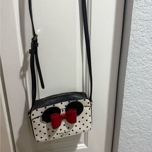 Kate Spade Polka Dot Crossbody Bag with Red Bow